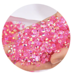 light rose ab resin rhinestone