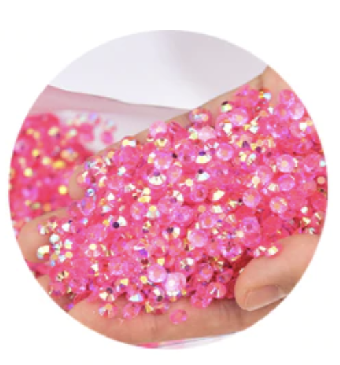 light rose ab resin rhinestone