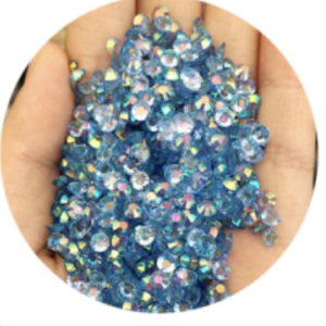 Resin Rhinestone Non Hotfix Flatback - Light Saphire AB- SS16