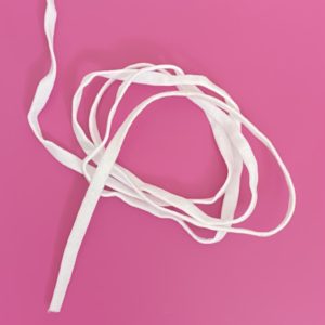 white flat mask elastic