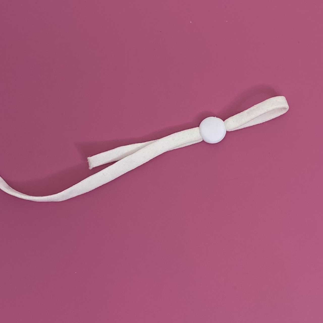 white flat mask elastic