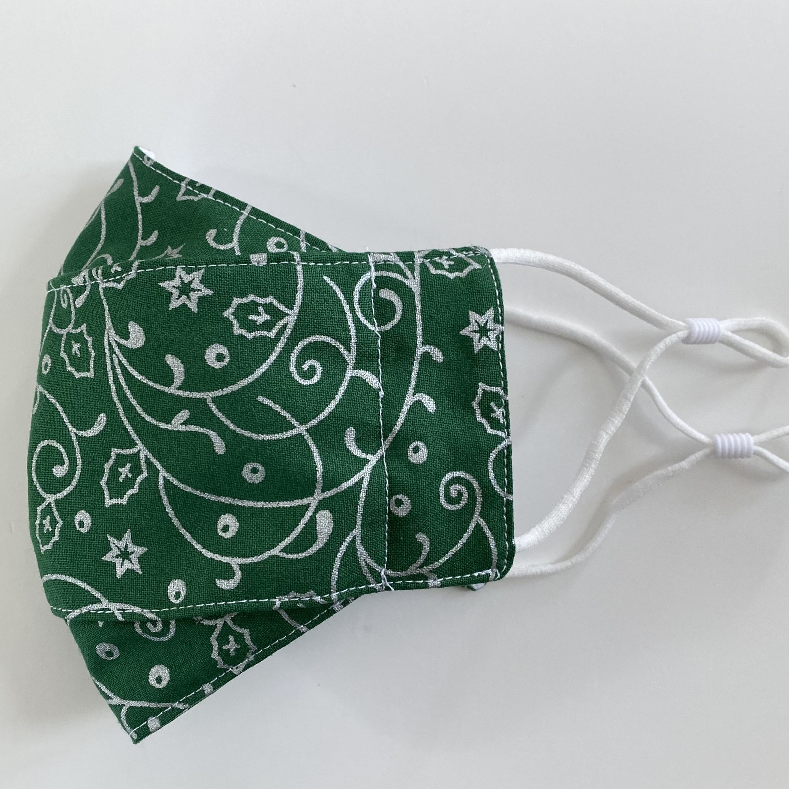 green xmas face mask