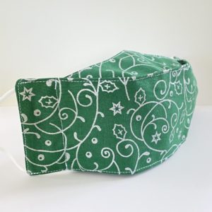 green xmas face mask