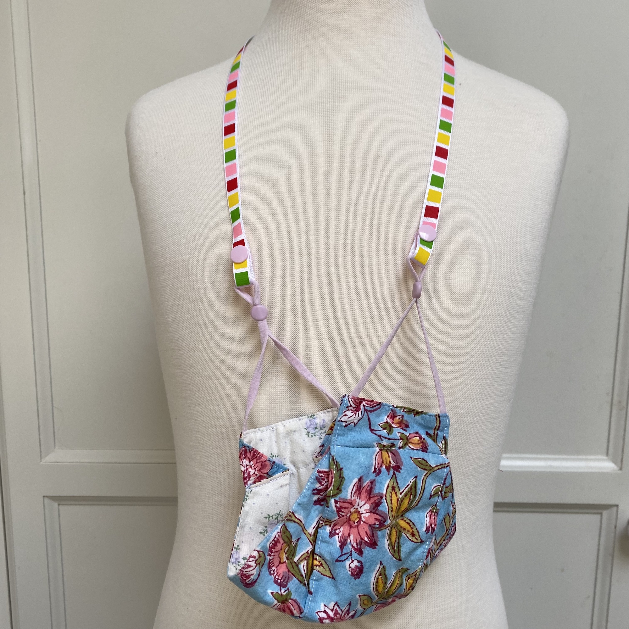Rainbow mask lanyard
