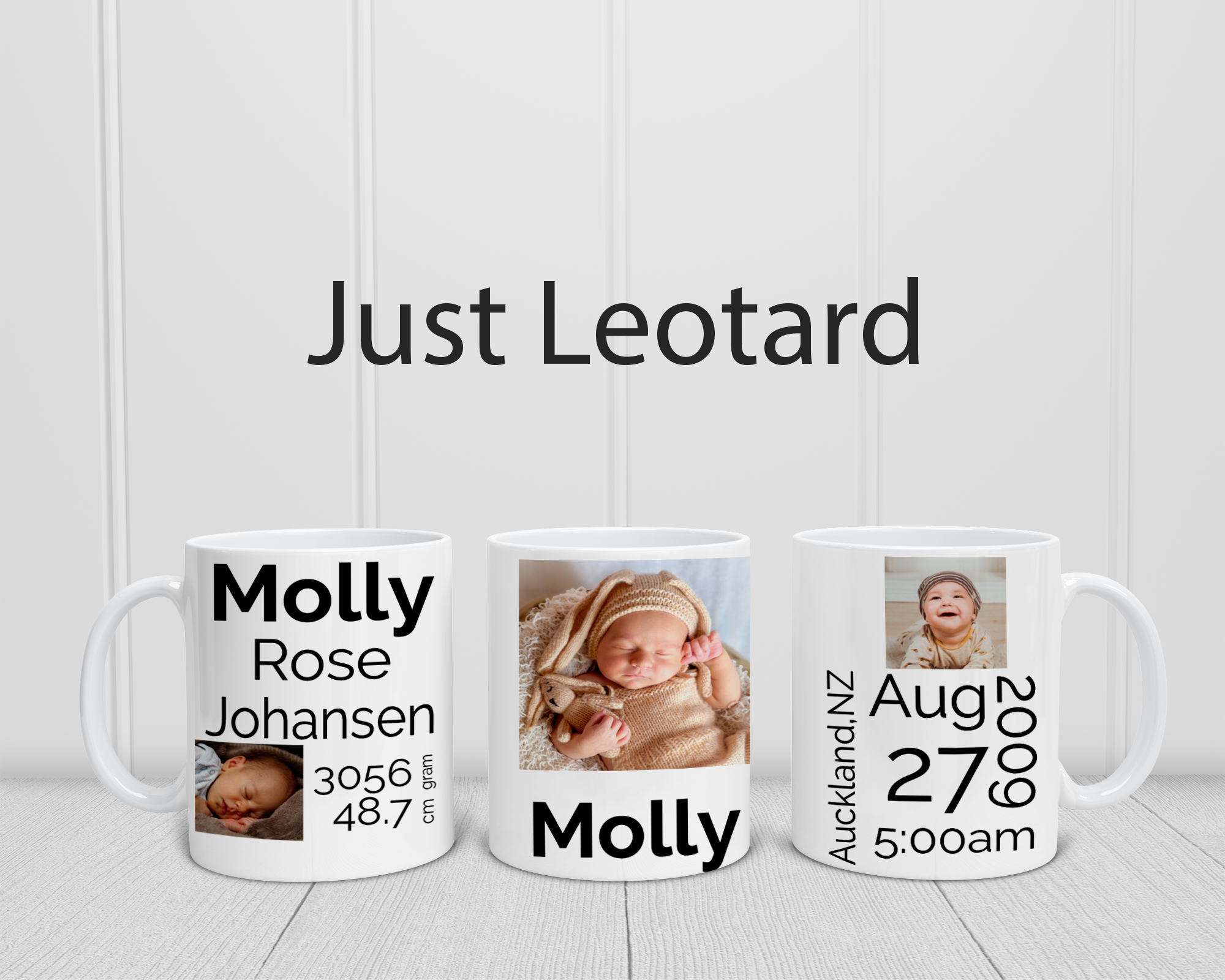 Baby Birth Announcement Mug White
