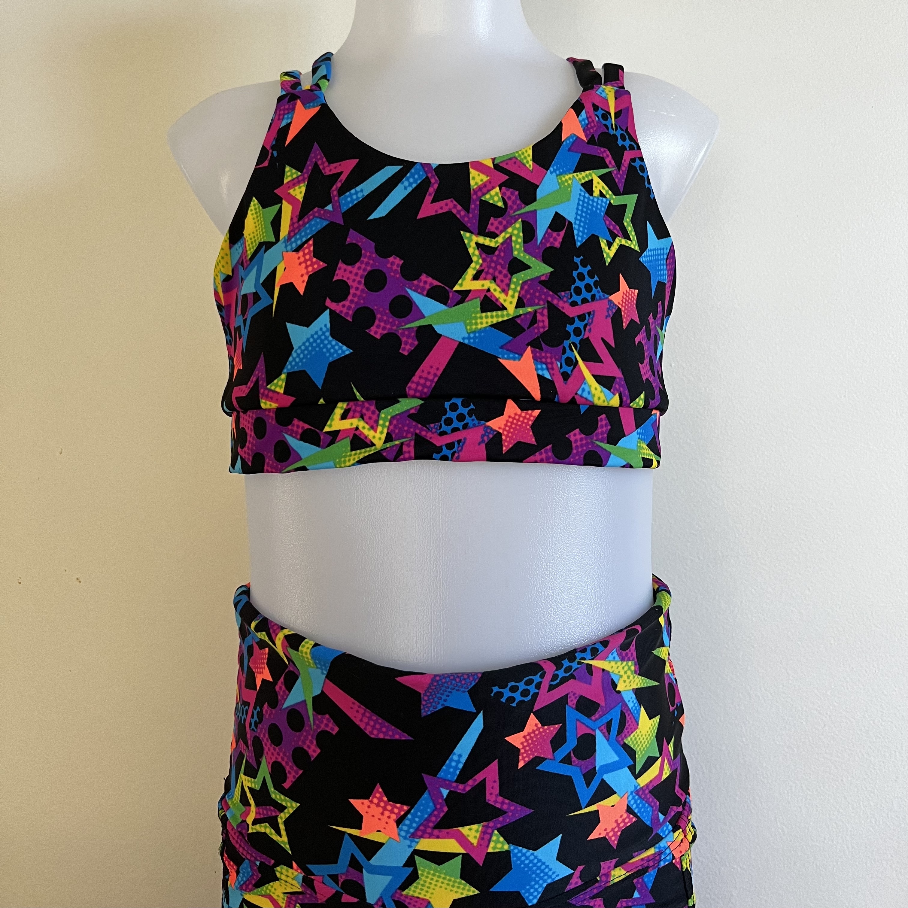 Fully lined Cross Back Gym Sports Bra Star - Image 5