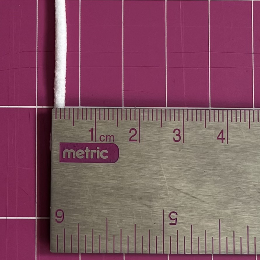 WhiteElastic3mm